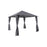 Gazebo Tent Grey Square Water-Repellent 4 Curtains Sturdy (H) 2.7(W) 3(D) 3m - Image 1