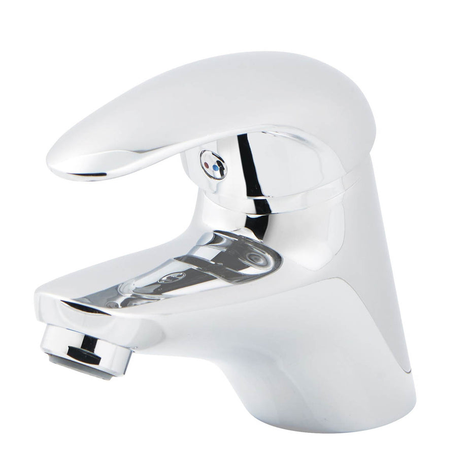 Bathroom Basin Tap Mono Mixer Chrome Single Lever Mini Full Turn Modern Faucet - Image 1