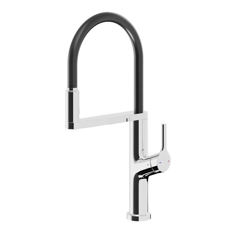 Kitchen Filter Tap Chrome Effect Single Lever Spring Neck Modern Dual Function - Image 1