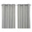 Eyelet Curtain Pair Grey Damask Lined Bay Windows Livingroom (W)167 (L)228cm - Image 1