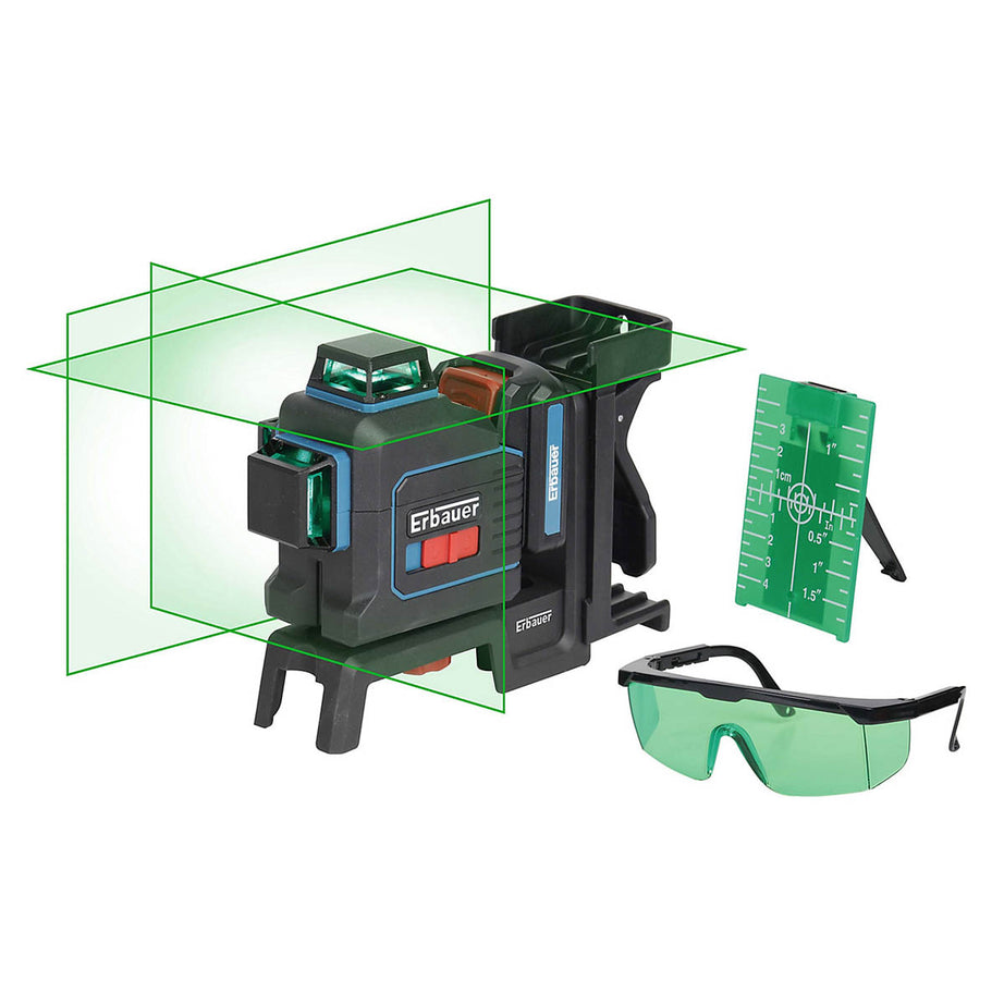 Erbauer Laser Level Cross Line Self Levelling Green Compact 25m Carry Case - Image 7