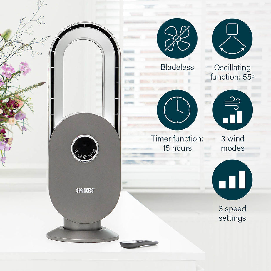 Princess Fan Cooling and Air Circulation Bladeless Remote Control (H)67.5cm - Image 9