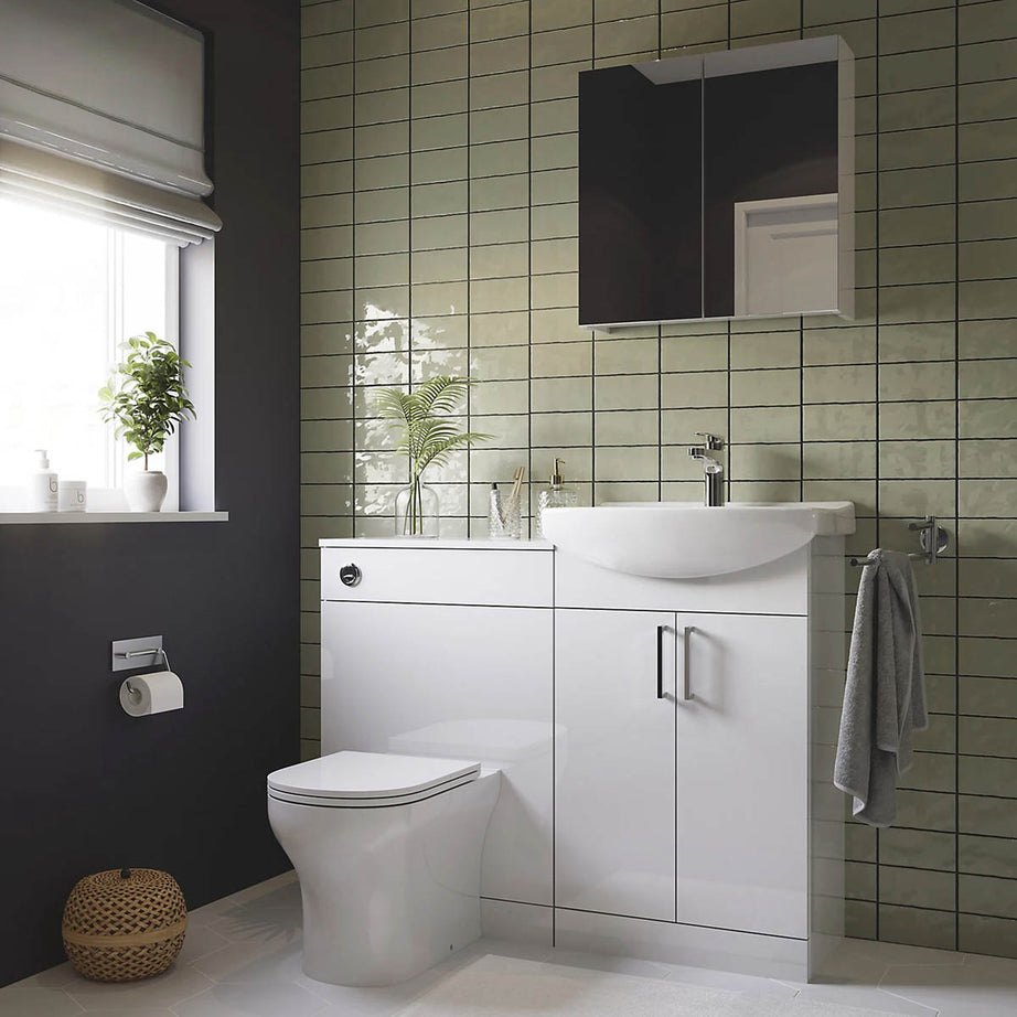 Bathroom Mirror Cabinet Wall Mounted Single Shelf Soft Close (H)540 (W)550mm - Image 6