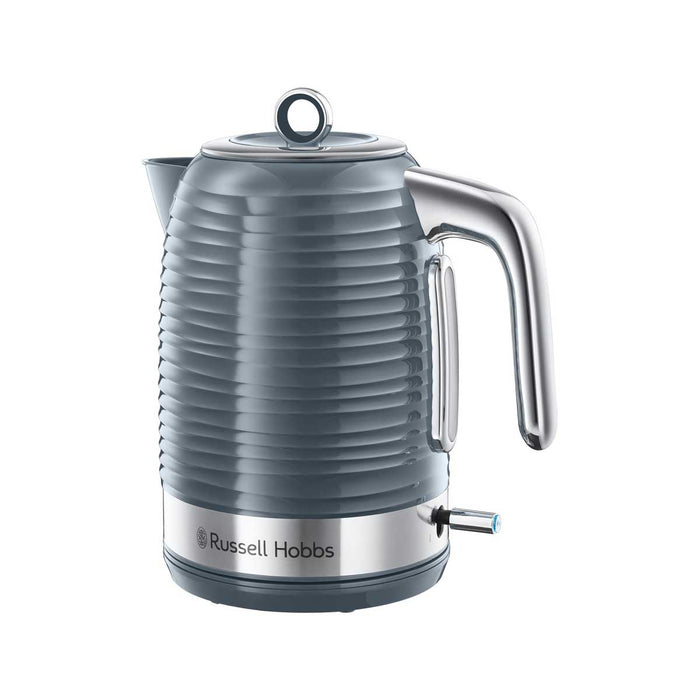 Russell Hobbs Kettle Grey Corded Electric Modern Gloss Kitchen Appliance 1.7L - Image 1