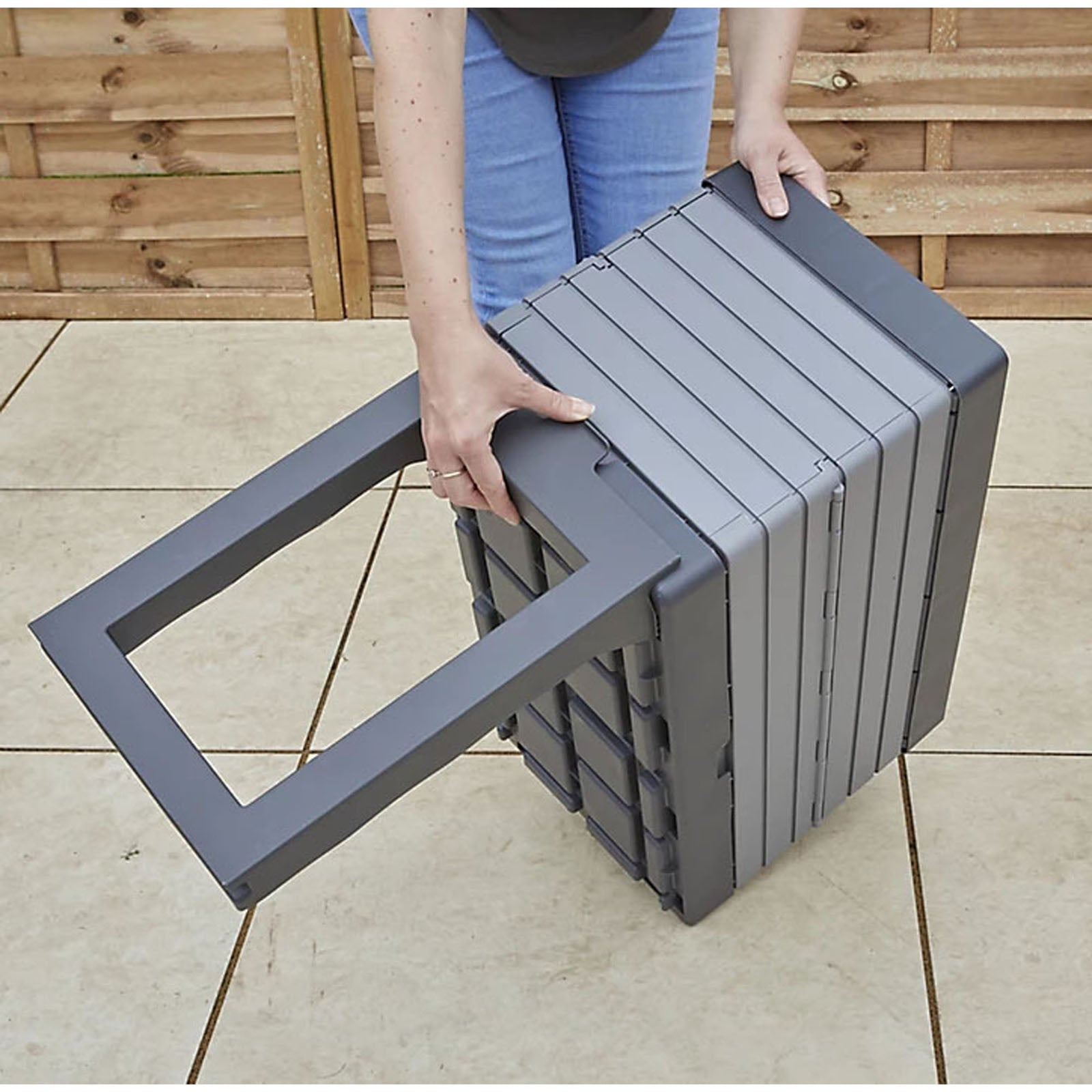 Verve Modular Grow Box Planter Grey Rectangular Modular Design Weather Resistant - Image 5