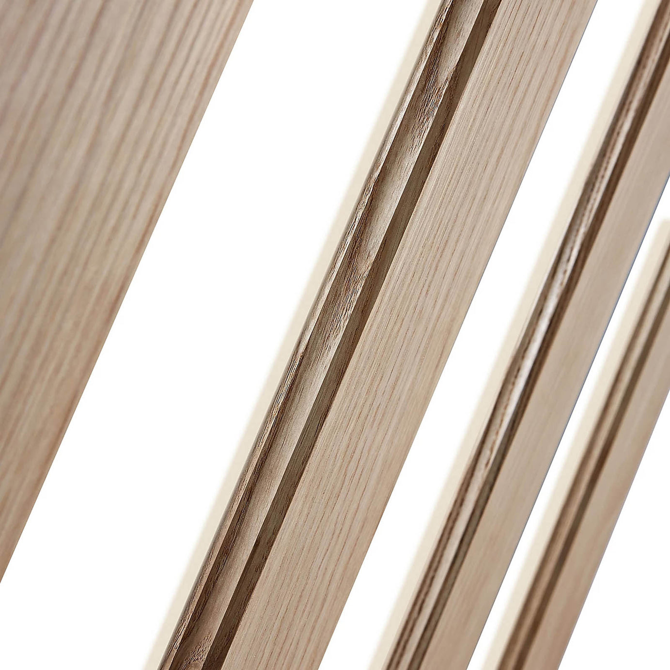 Fortia Internal Door Timber Vertical Clear Glazed Natural Oak Veneer Reversible - Image 3