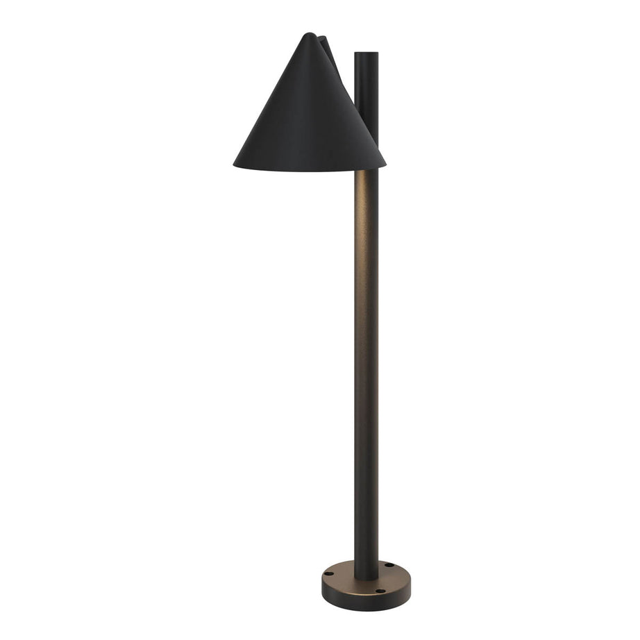 Outdoor Post Light Integrated LED Neutral White Aluminium Plastic Black (H)700mm - Image 4