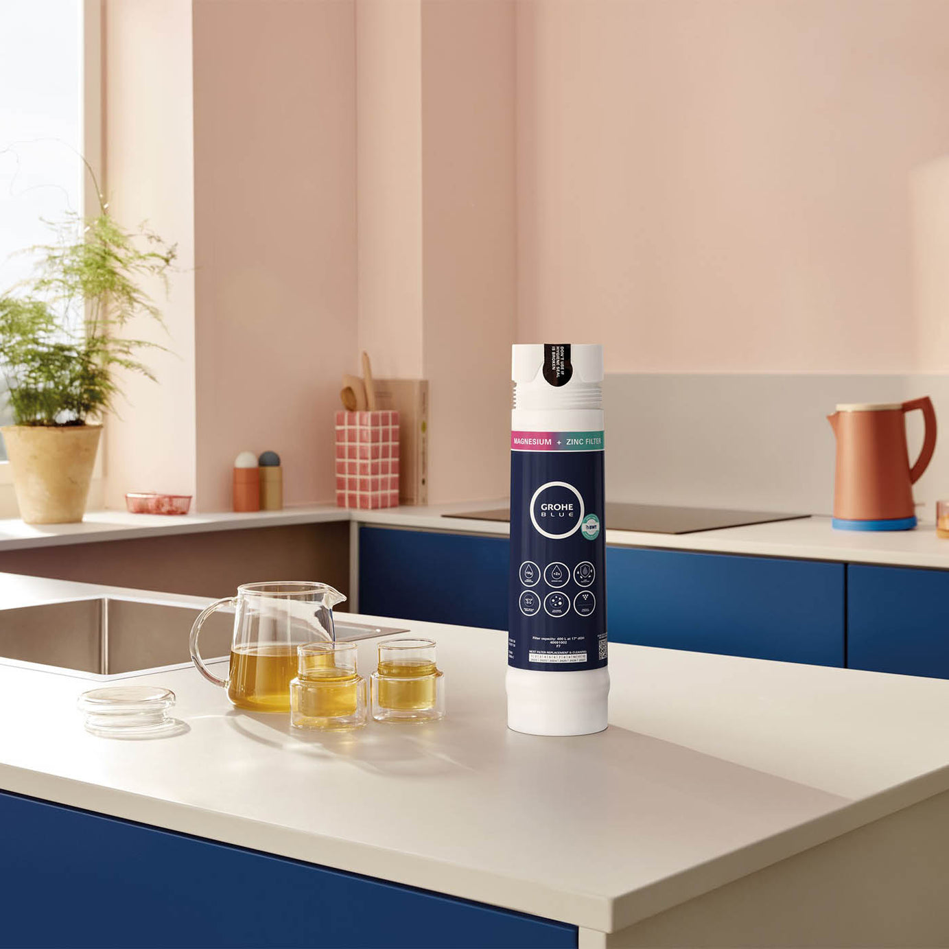 Grohe Blue Water Filter Cartridge Replacement Magnesium Zinc Reduce Heavy Metals - Image 2