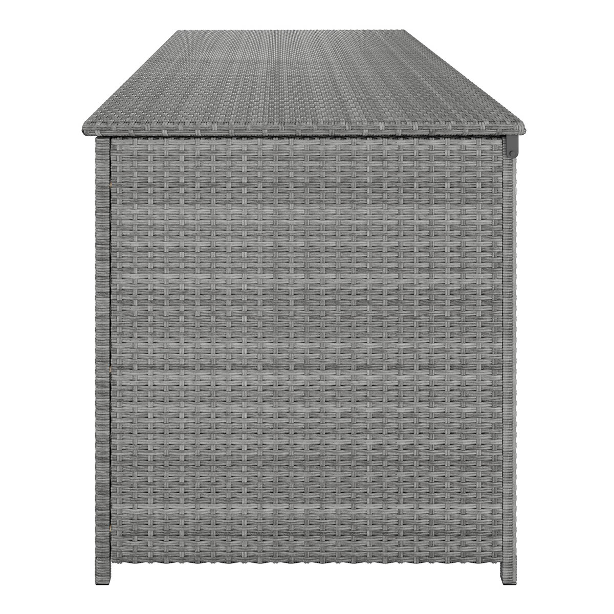 Hamilton Garden Storage Box Steeple Grey Plastic Rattan Effect (W)180 x (D)65cm - Image 5