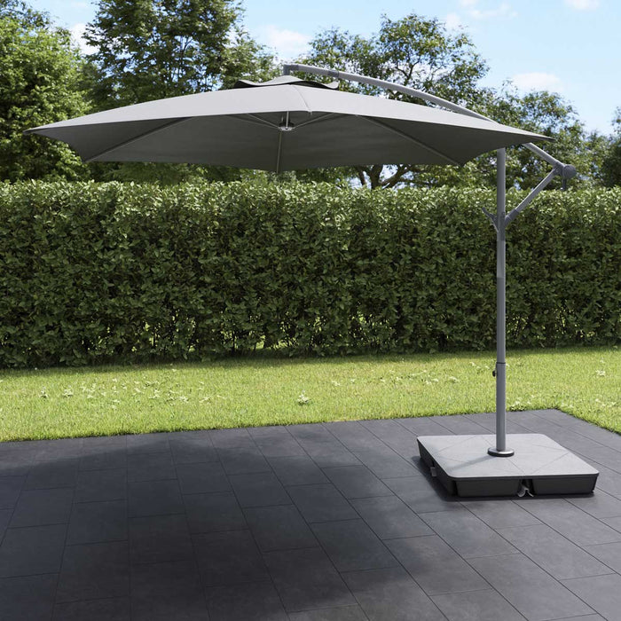 Garden Parasol Base Plastic Black Square 8.4kg Filled Up To 64 kg Set of 4 - Image 2