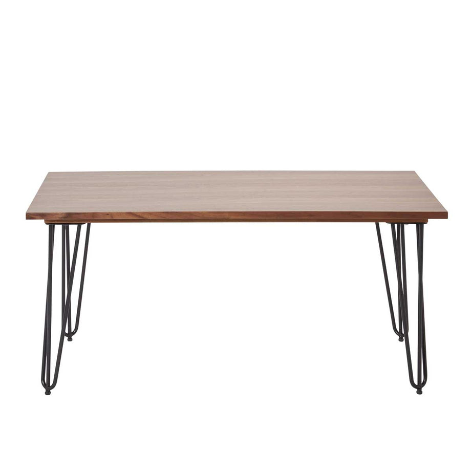 Coffee Table Rectangular Industrial Walnut Effect Indoor Modern H45 W100 D50cm - Image 2