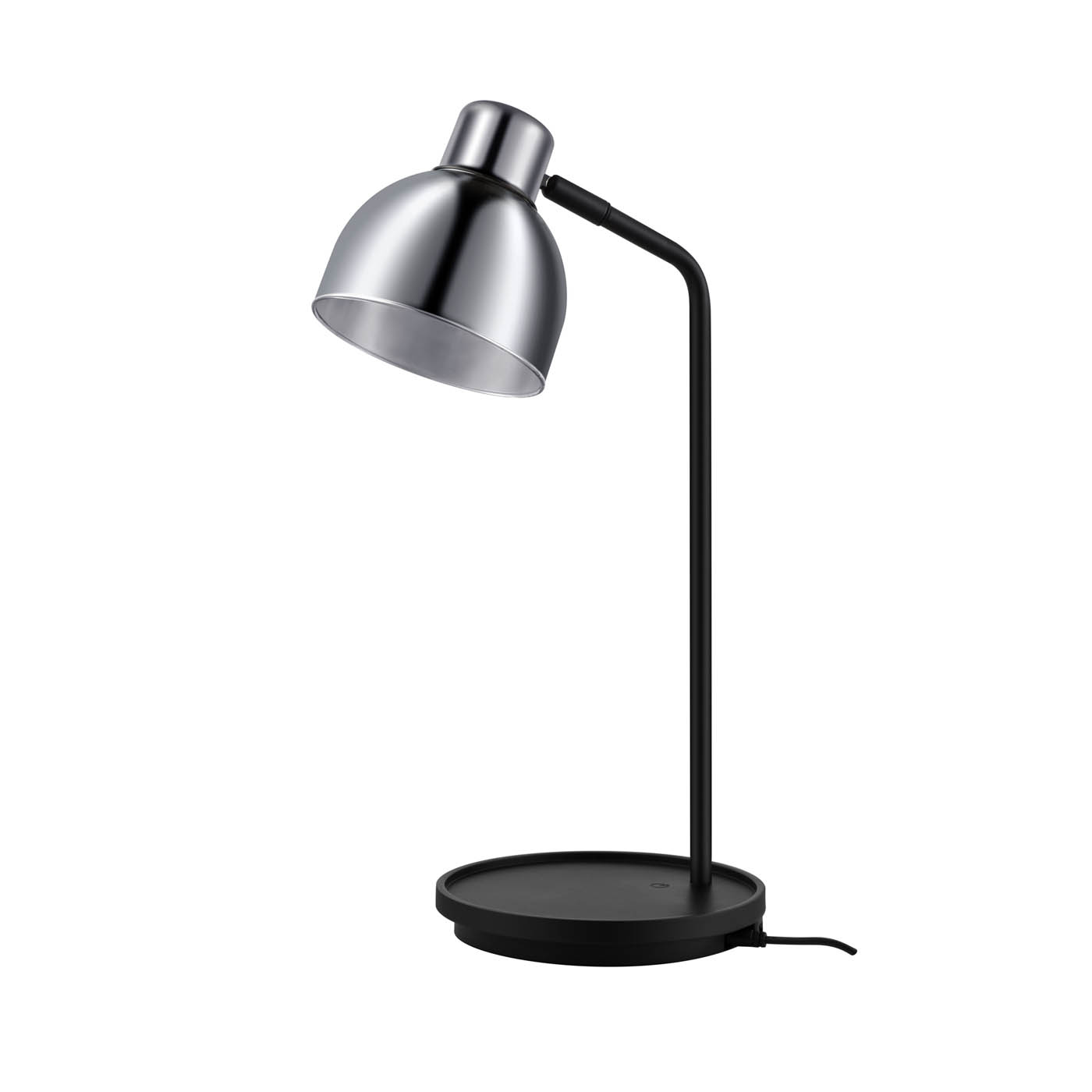 LED Table Lamp Desk Light Touch Control Matt Black Smoked Glass Shade 400lm - Image 1