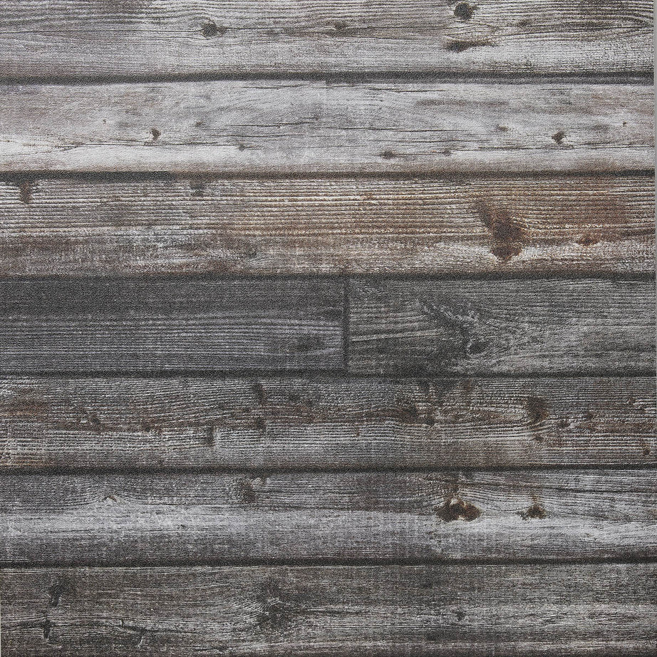 Mural Wallpaper Matt Grey Panelled Wood Effect Smooth Removable Washable 4.45m² - Image 5