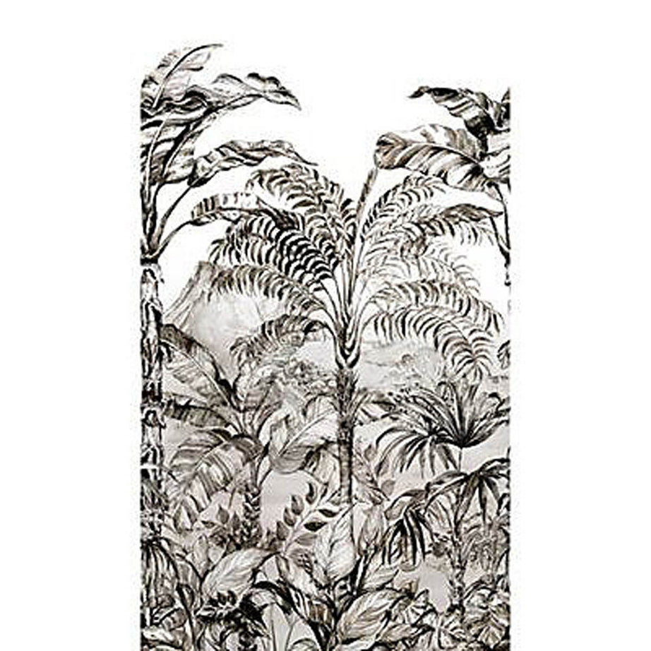 Mural Wallpaper Matt Black White Tropical Jungle Removable Washable 4.45m² - Image 2