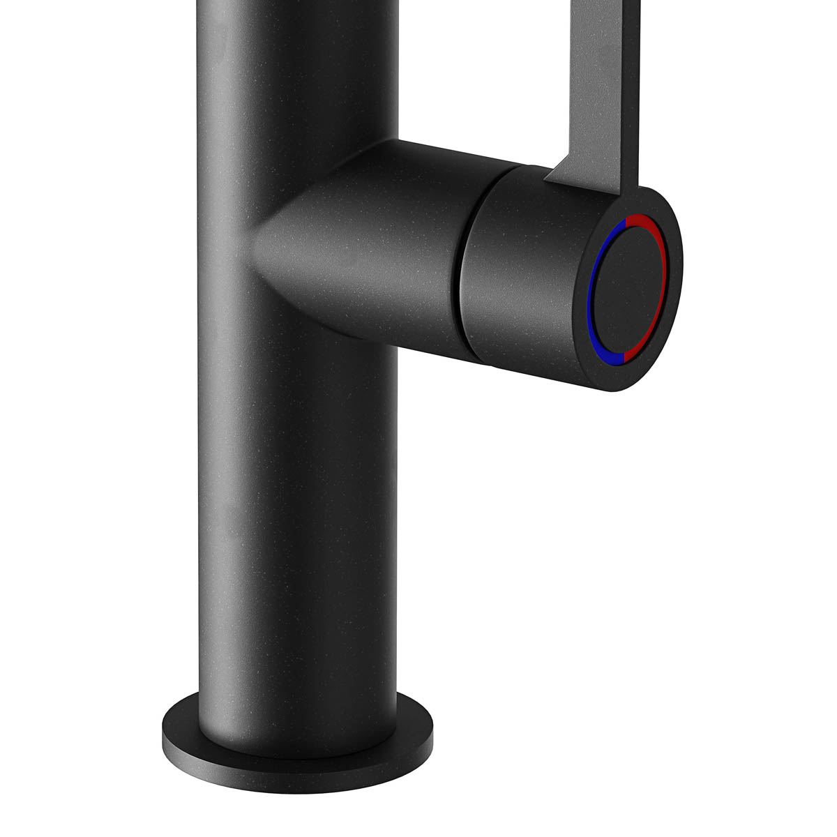 Kitchen Tap Mixer Graphite Single Lever Spring Neck Swivel Spout Modern Faucet - Image 9