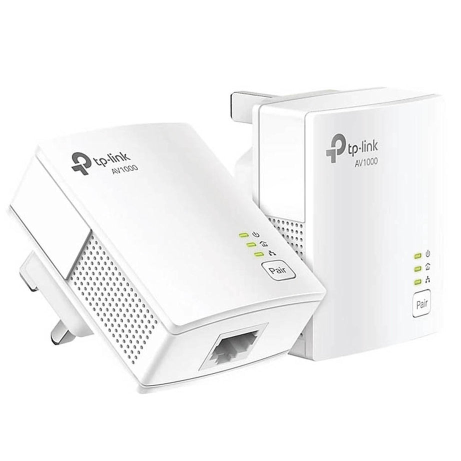TP Link Powerline Adapter Kit With Ethernet Cables Plug In 1000 Mbps Pack Of 2 - Image 1