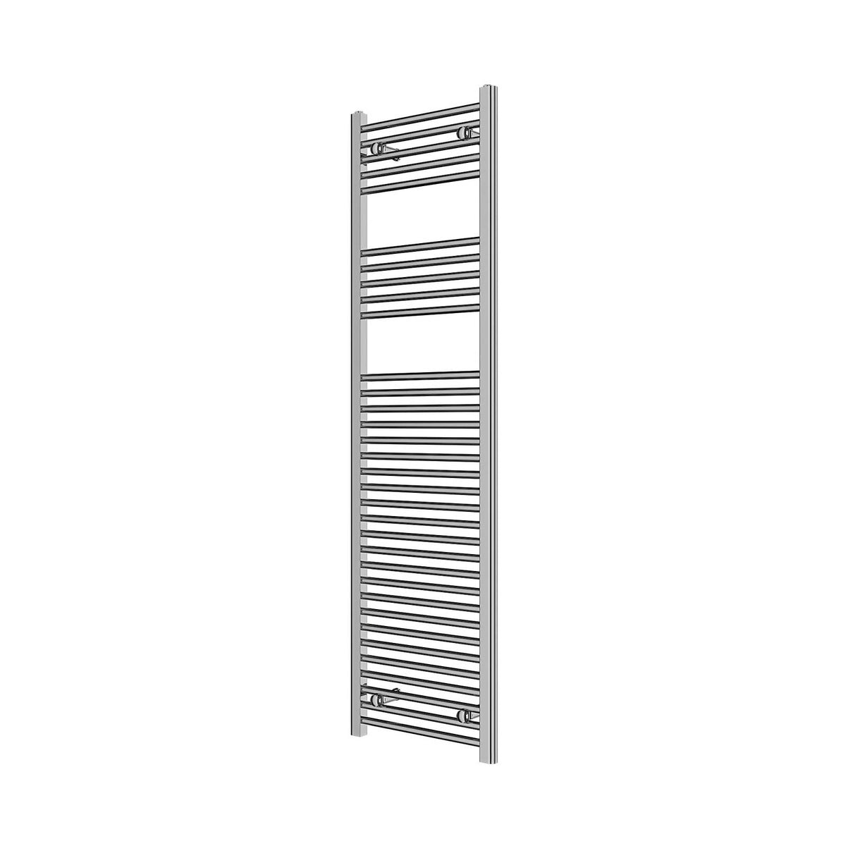 Flomasta Towel Rail Radiator Flat Chrome 1531BTU Vertical Bathroom H160xW45cm - Image 1