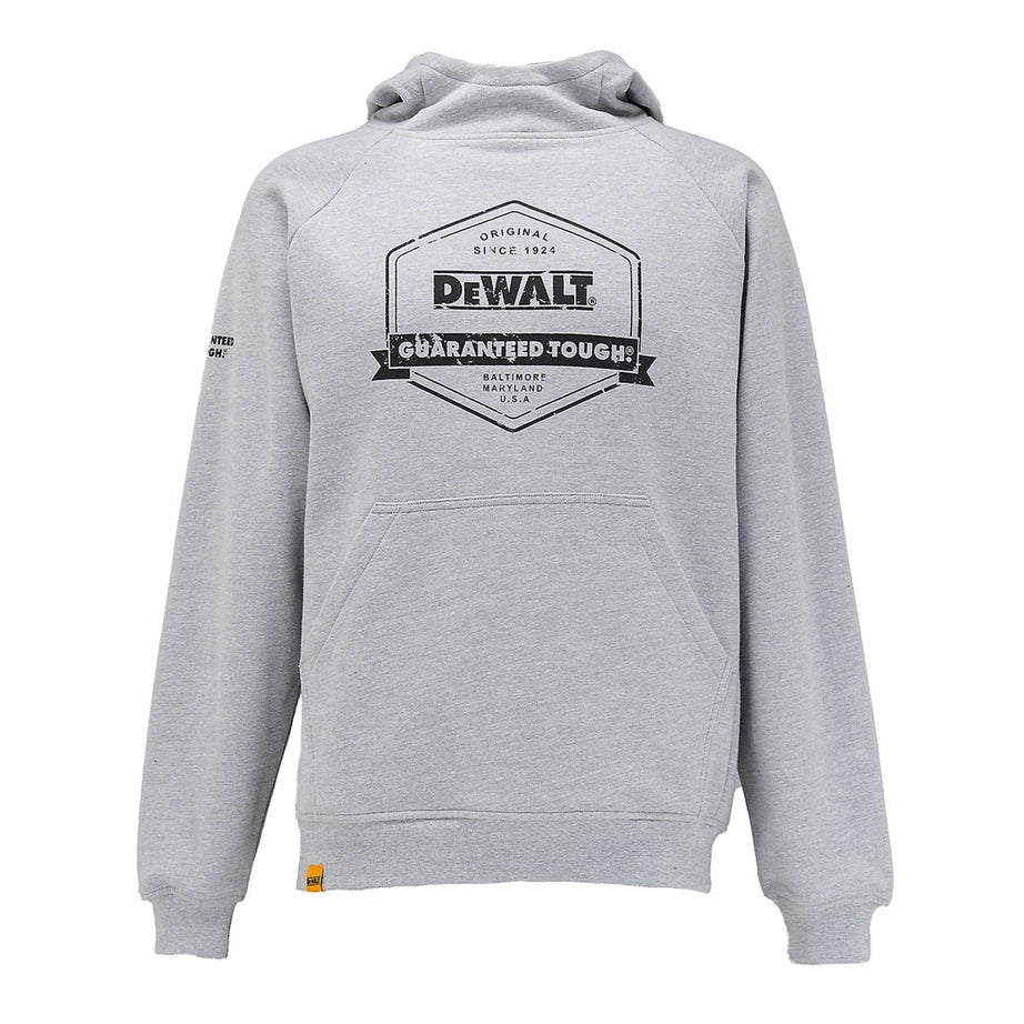 DEWALT Mens Work Hoodie Grey Logo Kangaroo Pocket Comfort Modern Large - Image 1