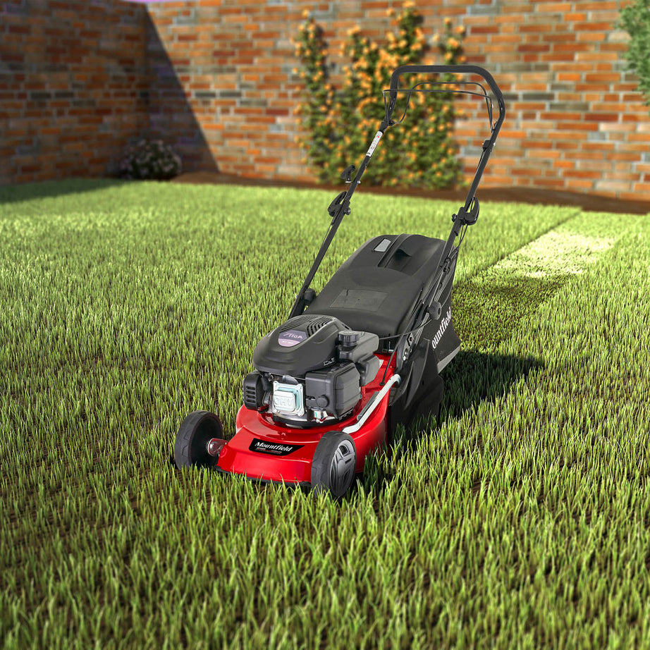 Mountfield Rotary Lawnmower 41cm Petrol SP160R 123cc Hand Propelled Rear Roller - Image 2