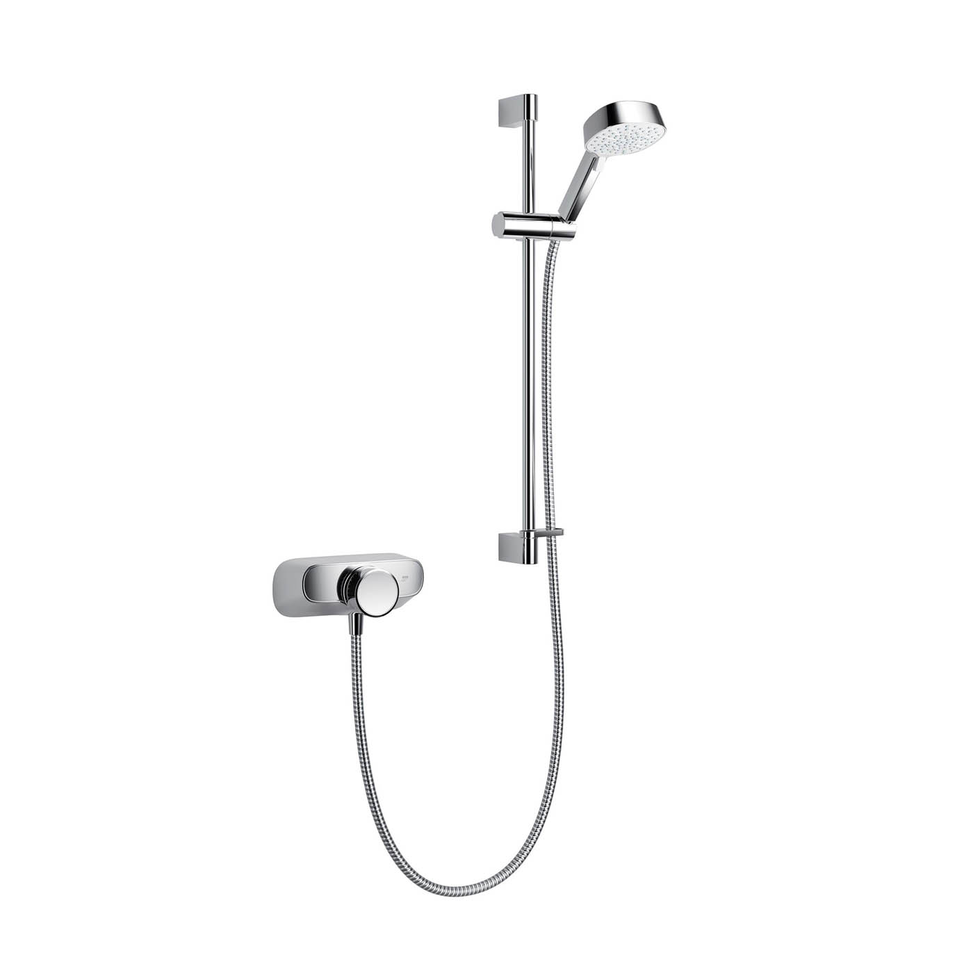 Mira Form Chrome effect Rear fed Thermostatic Mixer Shower & 1.25m hose length - Image 1