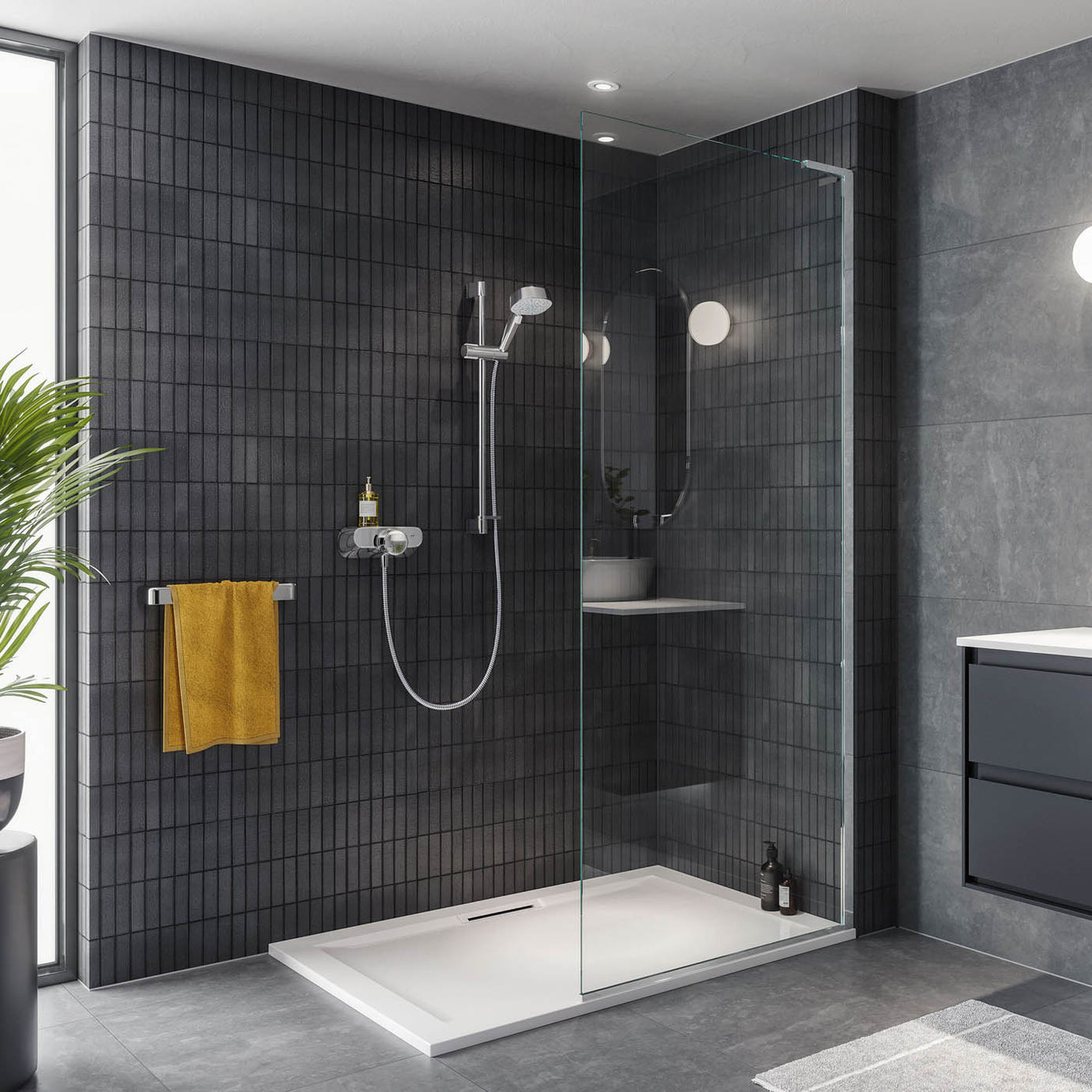 Mira Form Chrome effect Rear fed Thermostatic Mixer Shower & 1.25m hose length - Image 2