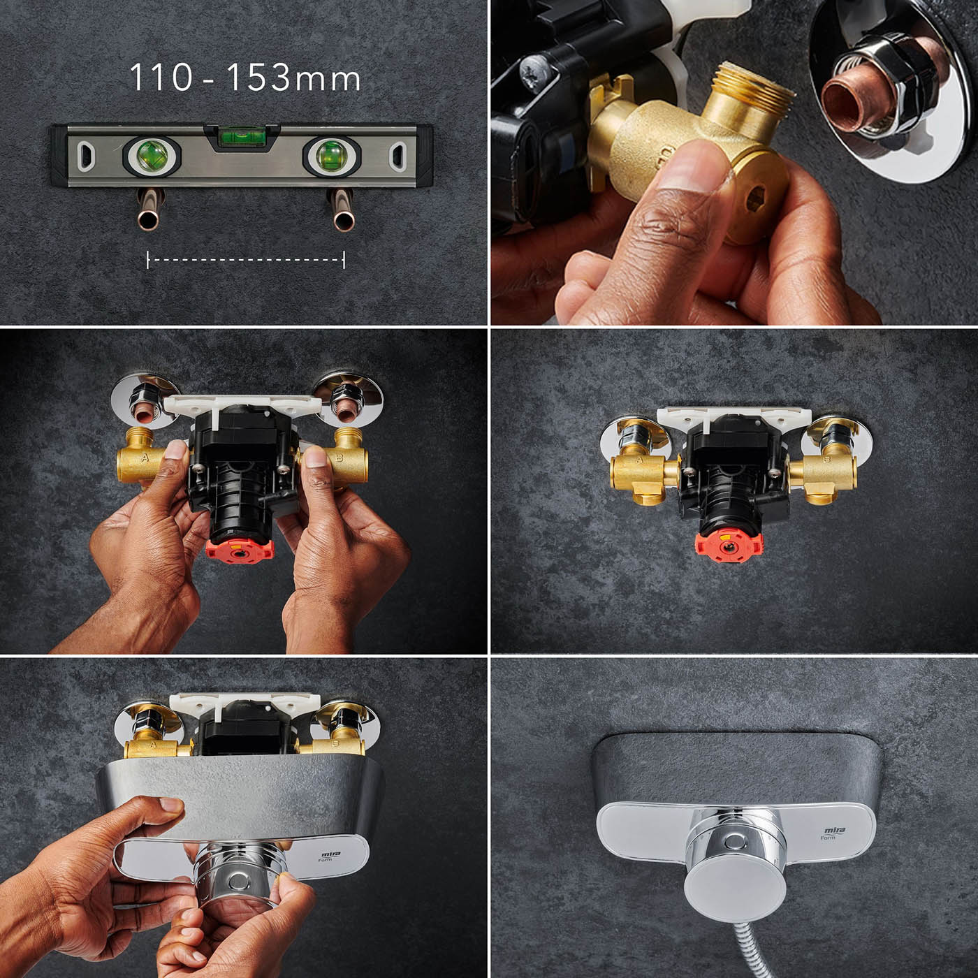 Mira Form Chrome effect Rear fed Thermostatic Mixer Shower & 1.25m hose length - Image 9