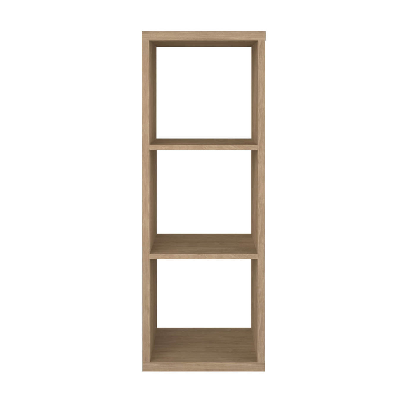 Bookshelf Storage Unit 3 Tier Natural Oak Effect Rectangular (H)1080mm (W)389mm - Image 2