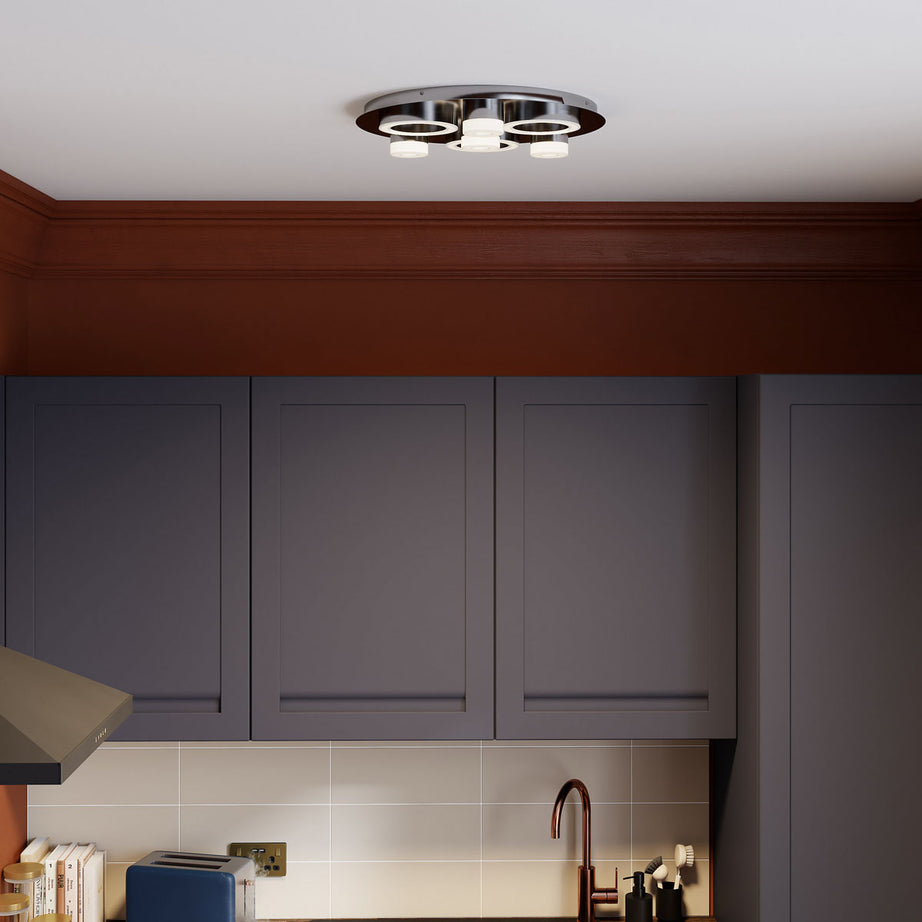 LED Ceiling Light Round Plate Warm White Living Room Bedroom Hallway - Image 4