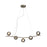 LED Pendant Ceiling Light Retro Satin Nickel Effect 5 Way Modern (Dia)800mm - Image 2