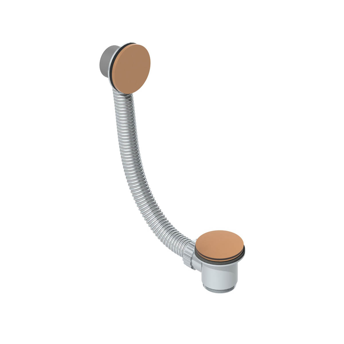 Aquadry Bath Waste Overflow Bronze Effect 272mm Sprung Unslotted (Dia)60mm - Image 1