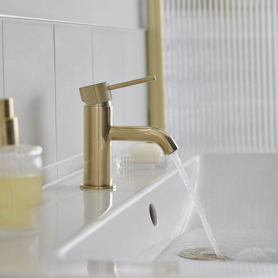 Aquadry Bathroom Basin Tap Brushed Bronze Effect Round Single Lever Contemporary - Image 4