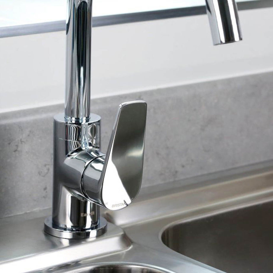Bristan Kitchen Mixer Tap Swivel Brass Chrome Effect Single Lever Durable - Image 5
