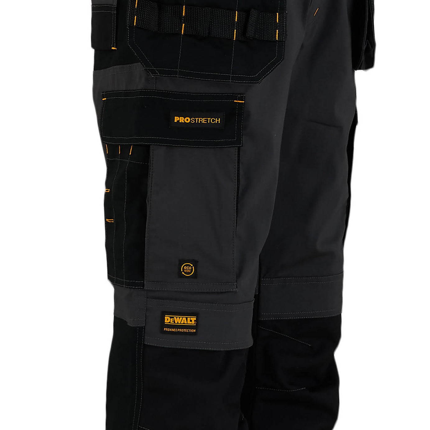 DeWalt Mens Trousers 9 Pocket Grey Black Slim Fit Comfortable W36" L31" - Image 4