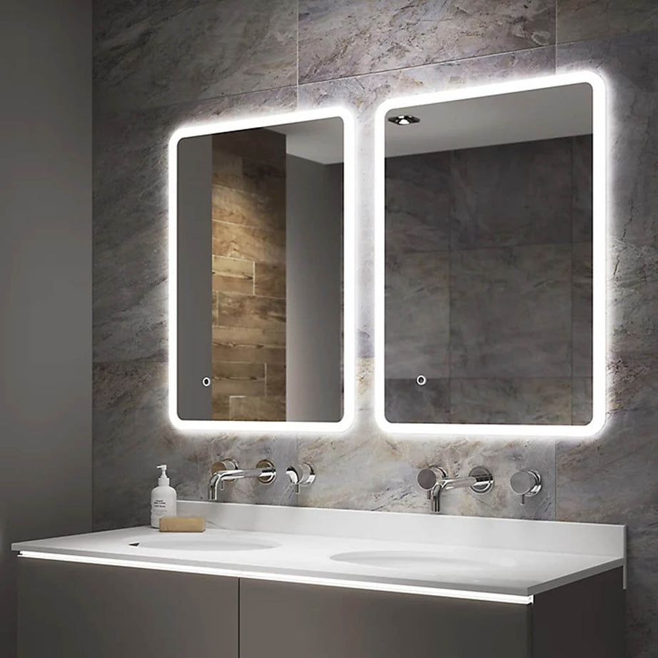 Bathroom Mirror Rectangular Illuminated Colour-Changing Frameless LED IP44 48W - Image 3