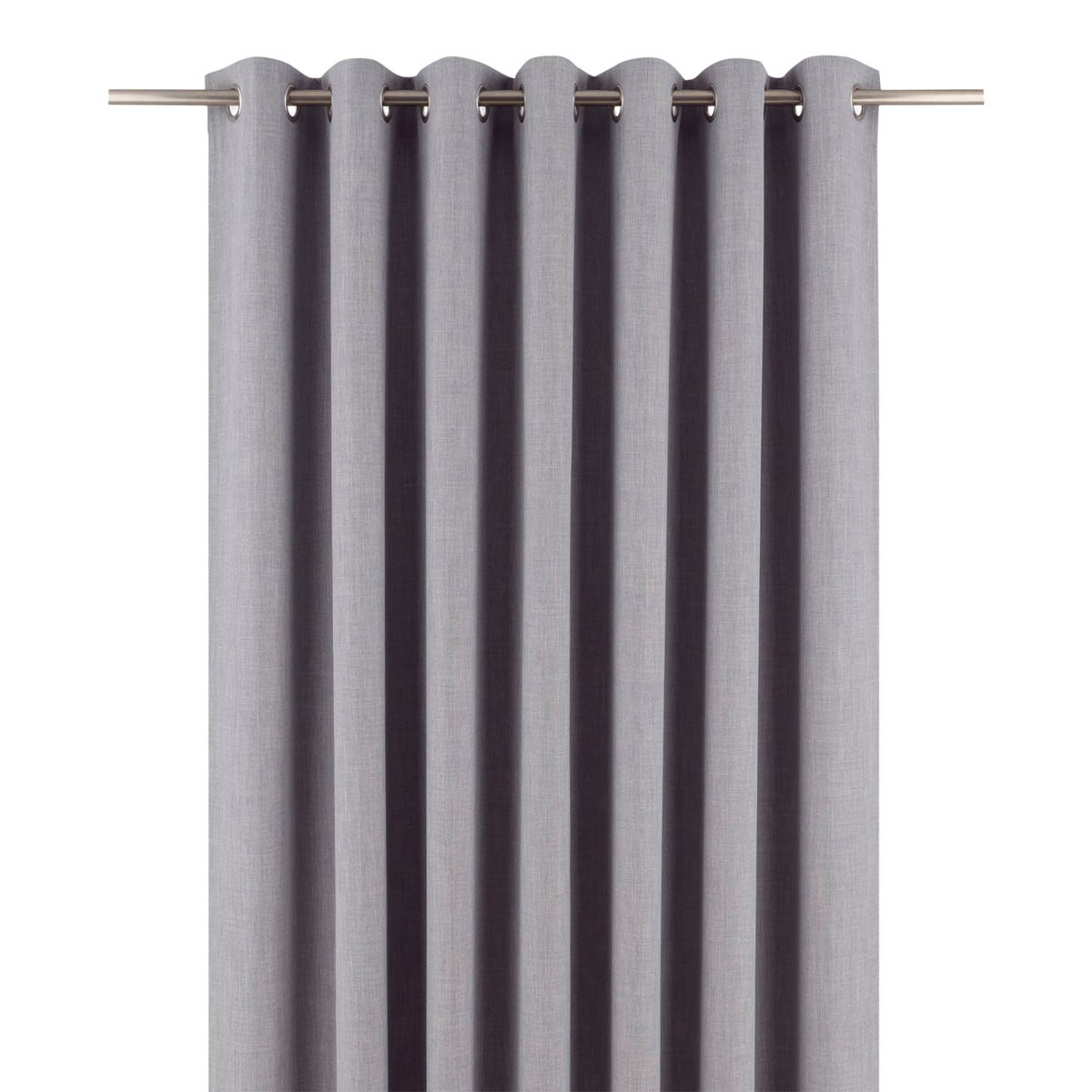 Eyelet Curtains Light Grey Plain Blackout Ready Made Ring Top Pair W228xL228cm - Image 5