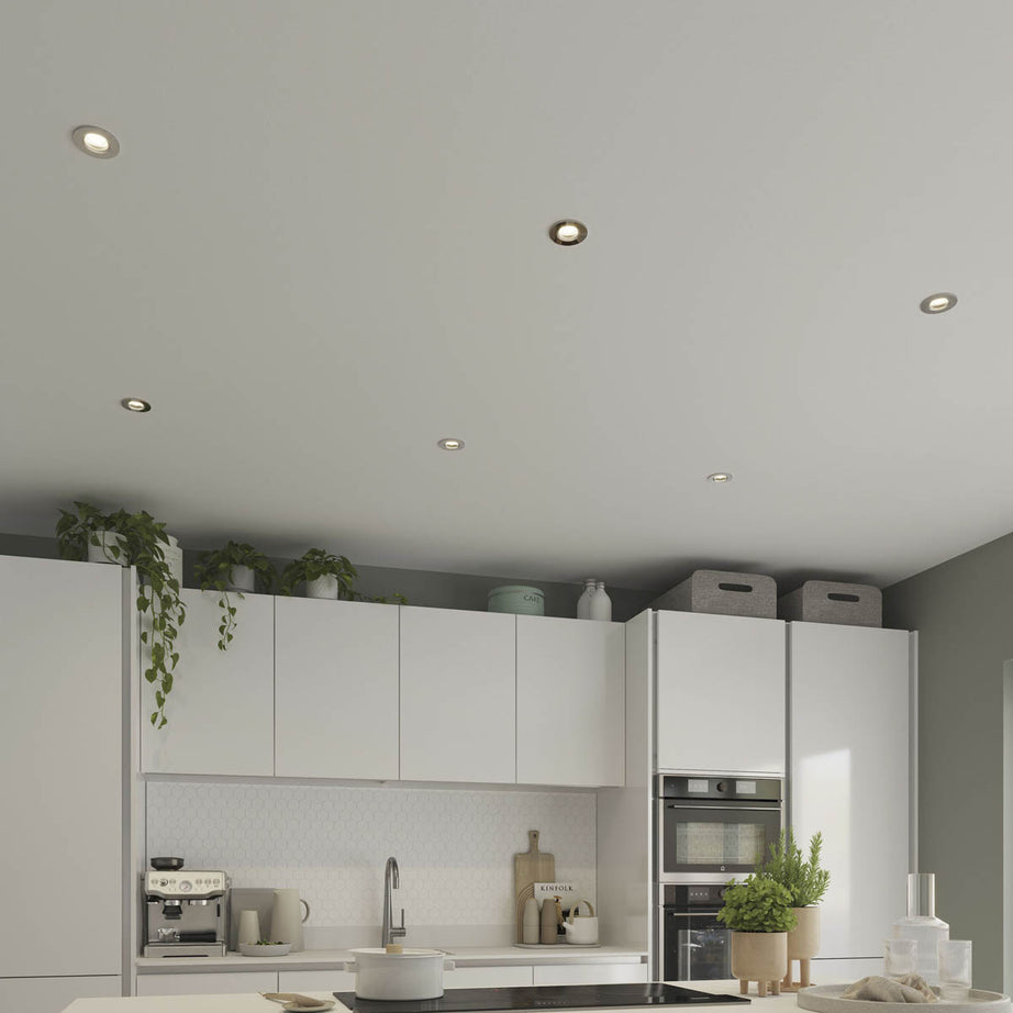 Downlight LED Neutral White Metal Plastic Chrome Effect Dimmable Recessed 6 Pack - Image 2