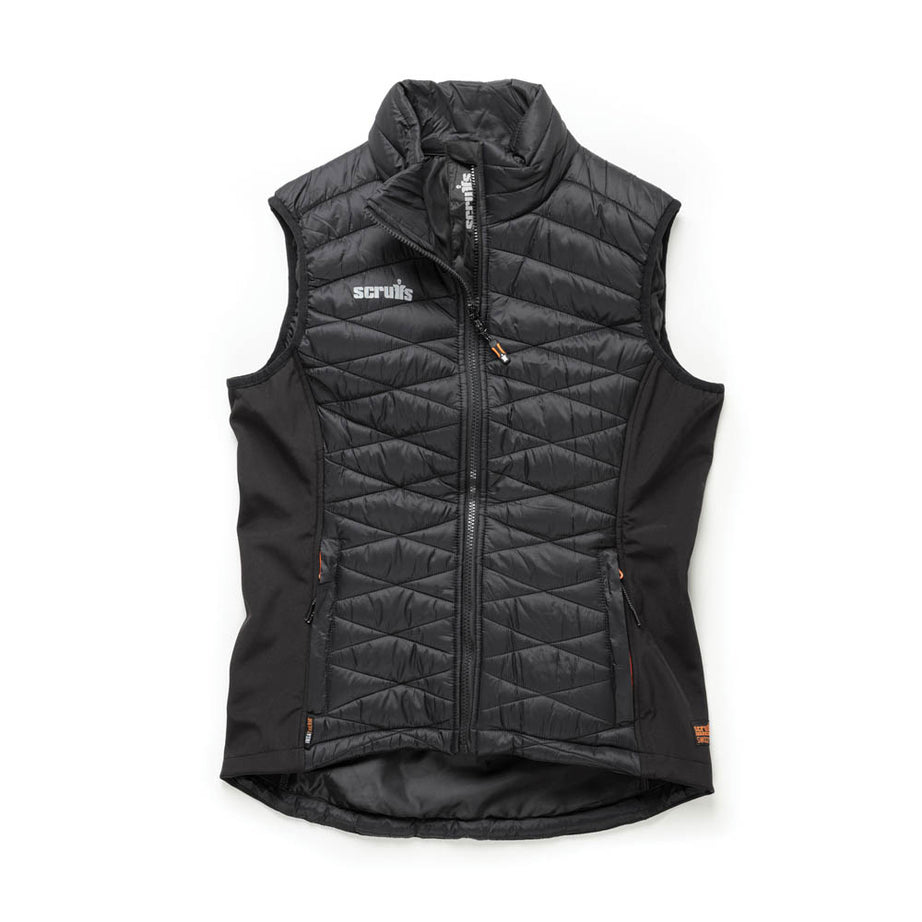 Bodywarmer Womens Gilet Black Lightweight Slim Fit Zipped Pockets Comfort Size 6 - Image 1