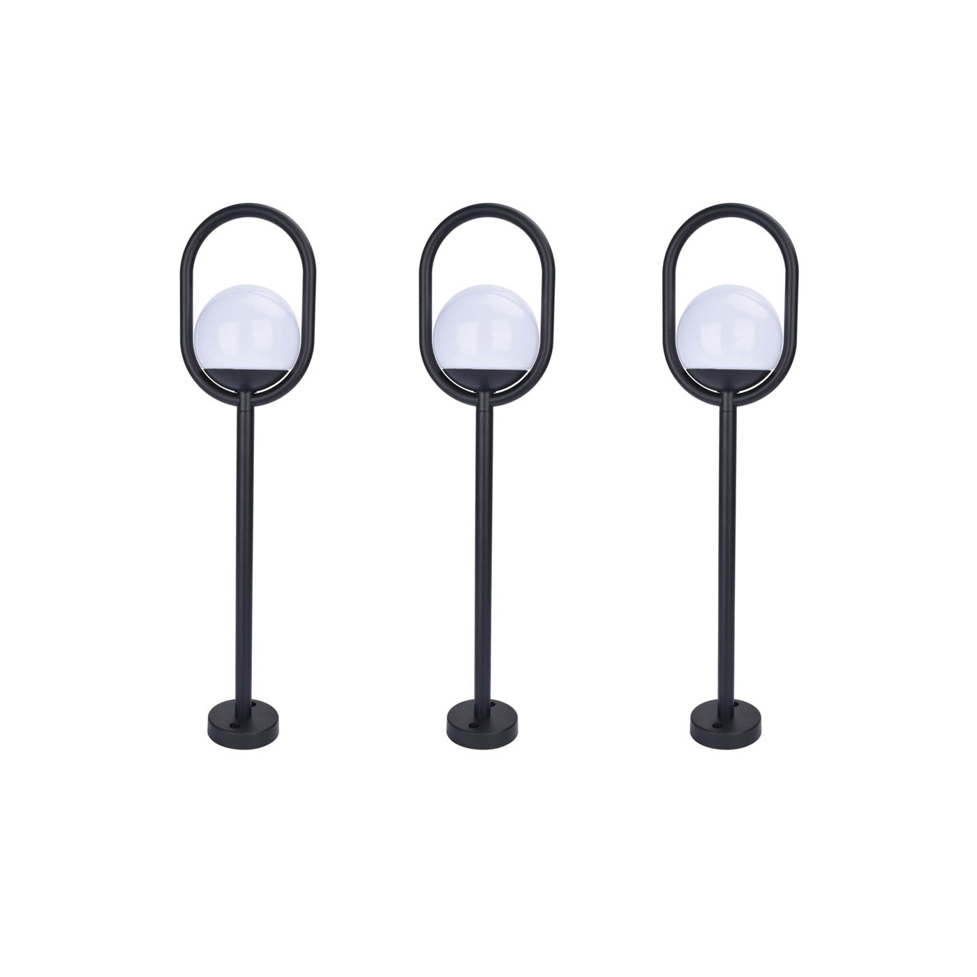 LED Stake Light Matt Black Outdoor Plastic Neutral White 100lm 4.8W Pack Of 3 - Image 4