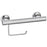 Toilet Roll Holder Grab Rail Silver Effect Chrome Wall Mounted (H)112 (W)300mm - Image 2