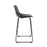 GoodHome Bar Stool Black Padded Footrest Kitchen Breakfast Chair Steel Base - Image 4