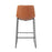 Kitchen Bar Stool Dining Breakfast Brown Tan Leather Modern Comfort Backrest - Image 3