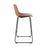 Kitchen Bar Stool Dining Breakfast Brown Tan Leather Modern Comfort Backrest - Image 4