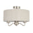 Ceiling Light 3 Way Halogen Lamp Traditional Satin Nickel Effect (Dia)360mm - Image 1