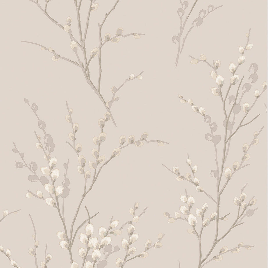 Laura Ashley Wallpaper Matt Dove Grey Willow Floral Smooth Washable 5.2m² - Image 1