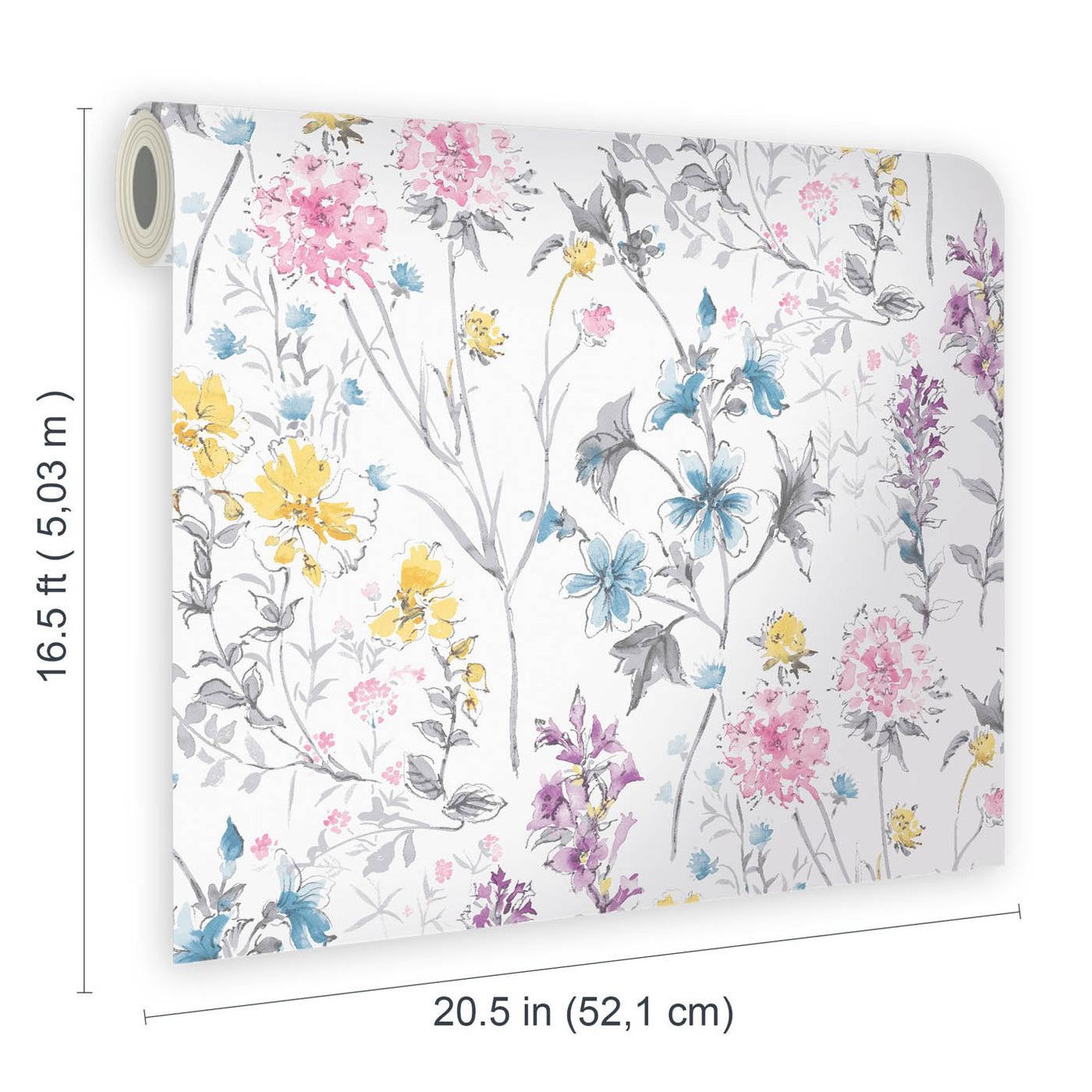 Laura Ashley Abstract Multicolour Wild meadow Smooth Wallpaper - Image 2