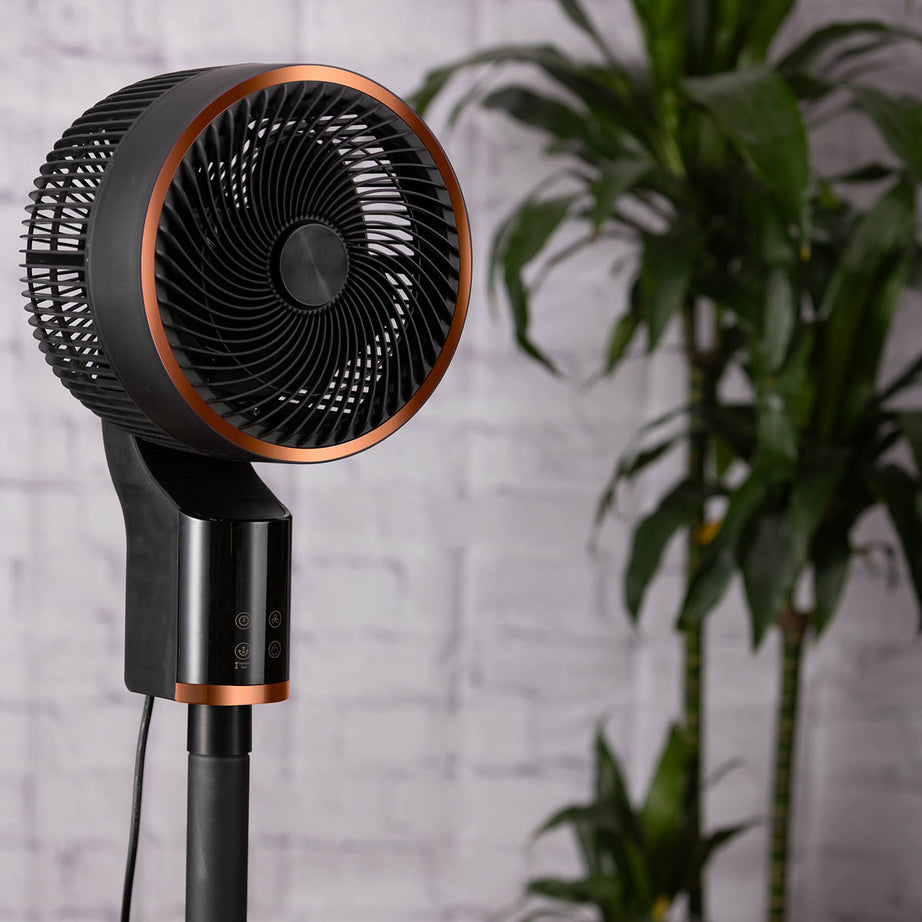 TCP Pedestal Fan Black 10" LED Display Adjustable Height Quiet Operation - Image 2