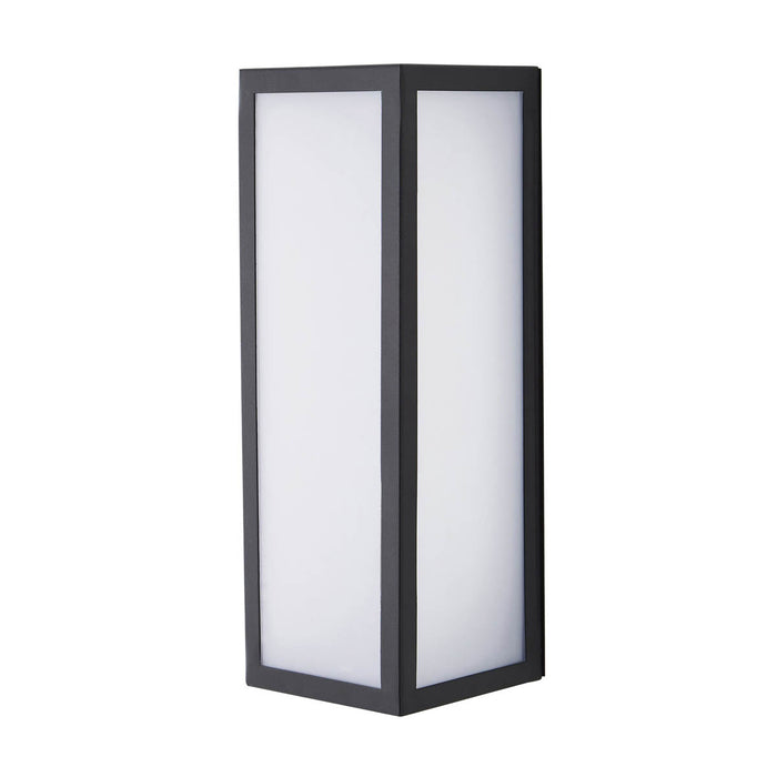 LED Outdoor Wall Light Matt Black Rectangle Weatherproof 600lm (Dia)12cm - Image 2