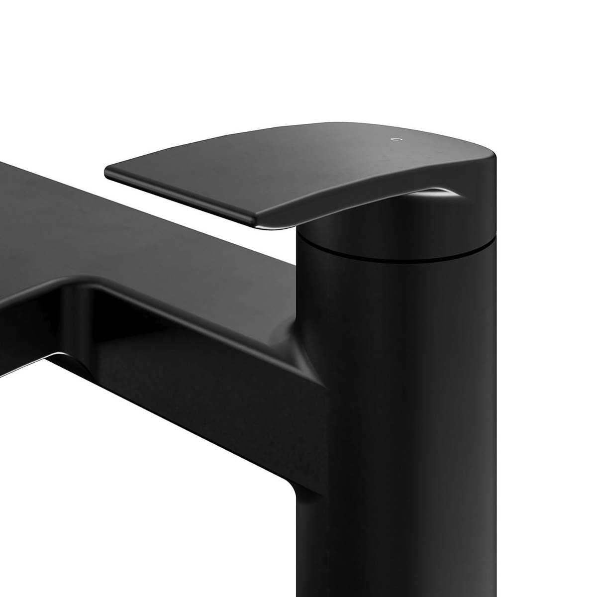 Bath Filler Tap Mixer Matt Black Double Lever ¼ Turn Waterfall Modern Bathroom - Image 7