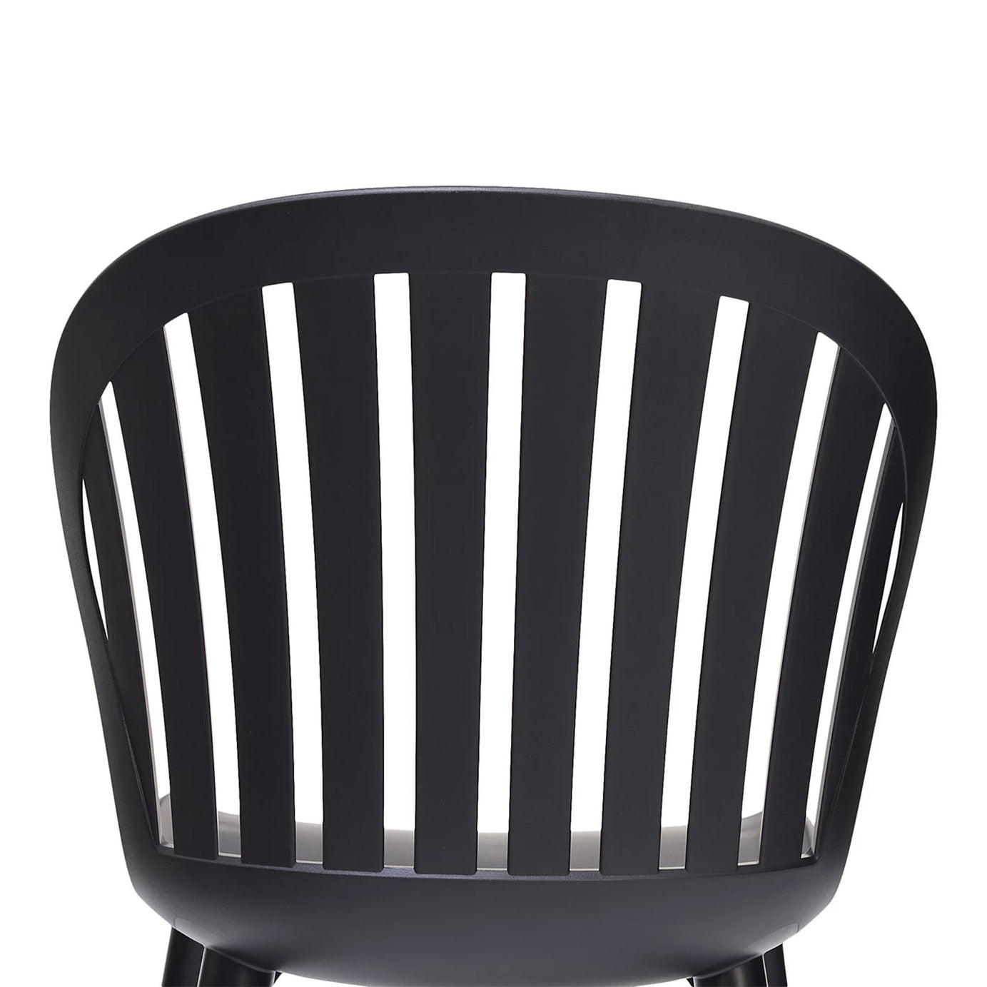 GoodHome Kiwee Bucket Chair Black Plastic Dining Kitchen Indoor Chair - Image 5