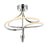 LED Ceiling Light Warm White 1645lm Chrome Spiral IP20 Living Bedroom 25W - Image 3